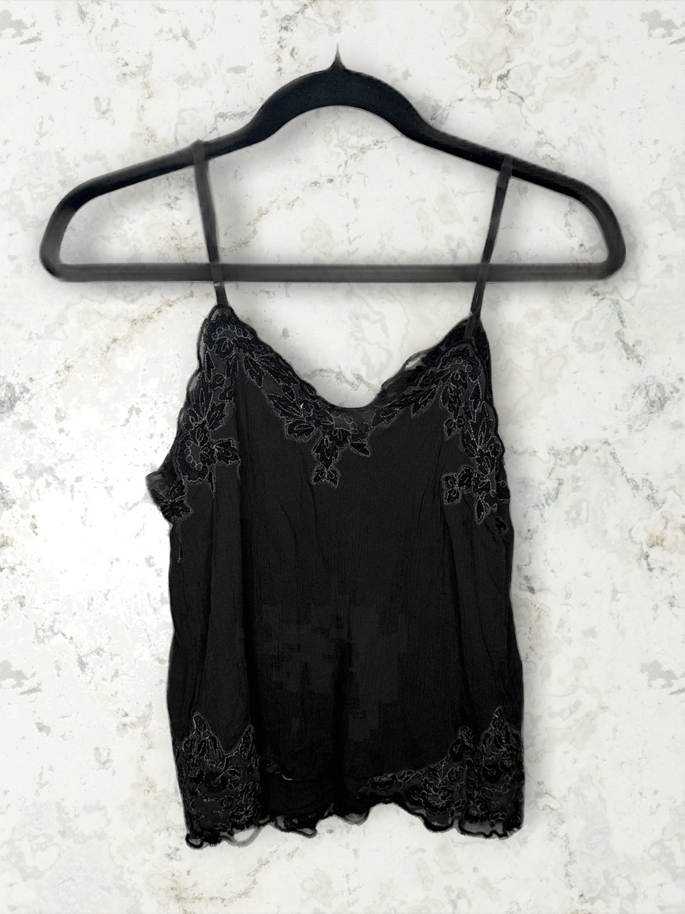 Vintage Y2K American Eagle Floral Intricate Lace Tank